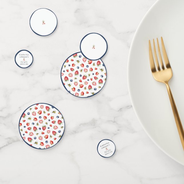 Confettis Berry Sweet Strawberry Girl Baby shower (Groupe)