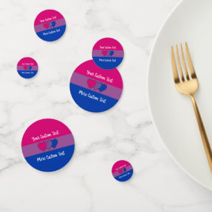 Confettis Bisexualité drapeau de fierté avec texte