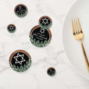 Confettis Black Snowy Bois & Forêt Pine Bar Bat mitzvah