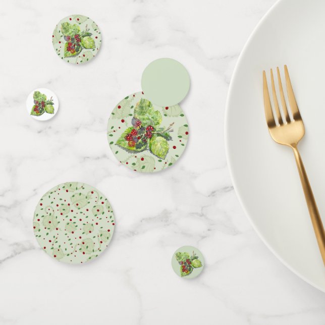 Confettis Blackberry rouge et noir (Groupe)