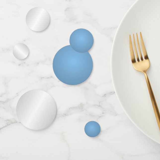 Confettis Blanc et bleu (Groupe)