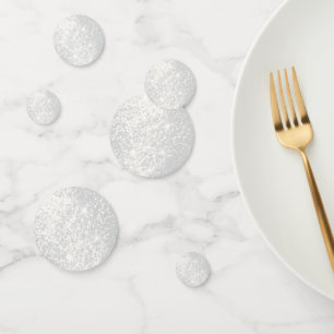 Confettis Blanc Pailleté Élégant
