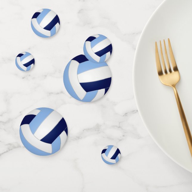 Confettis bleu clair marine bleu volleyball enfants sport pa (Groupe)
