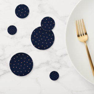 Confettis Bleu foncé et rose or rose pailleté étoiles étoilé