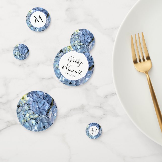 Confettis Blue Hydrangea Flowers Wedding (Groupe)