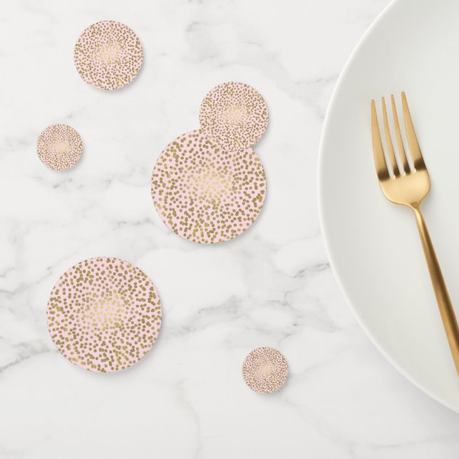 Confettis Blush Rose & Gold Foil Fête d'anniversaire brillan (Groupe)