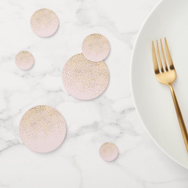 Confettis Blush Rose & Or Moderne Glam Party (Groupe)