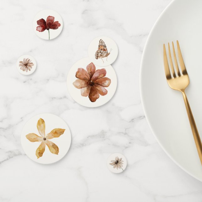 Confettis Boho automne Fête de mariage avec des fleurs sauva (Groupe)