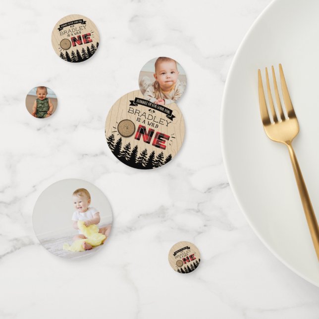 Confettis Bois de bûcheron à plaies rustiques 1er anniversai (Groupe)