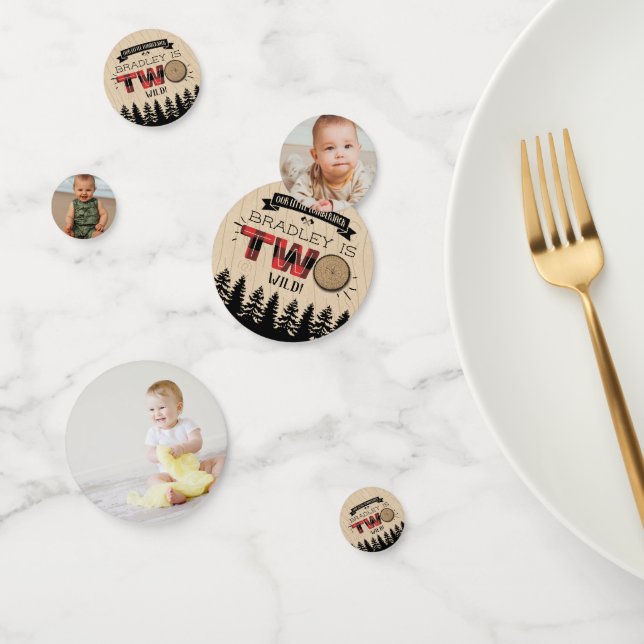 Confettis Bois de bûcheron à plaies rustiques 2e anniversair (Groupe)