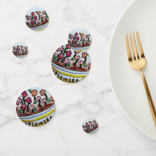 Confettis Bol de fleurs (Groupe)