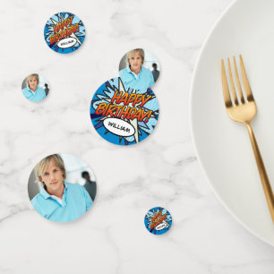 Confettis BONJOUR D'ANNIVERSAIRE Photo Fun Retro Comic Book