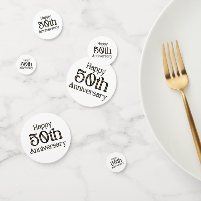 Confettis Bonne table du 50e anniversaire (Groupe)