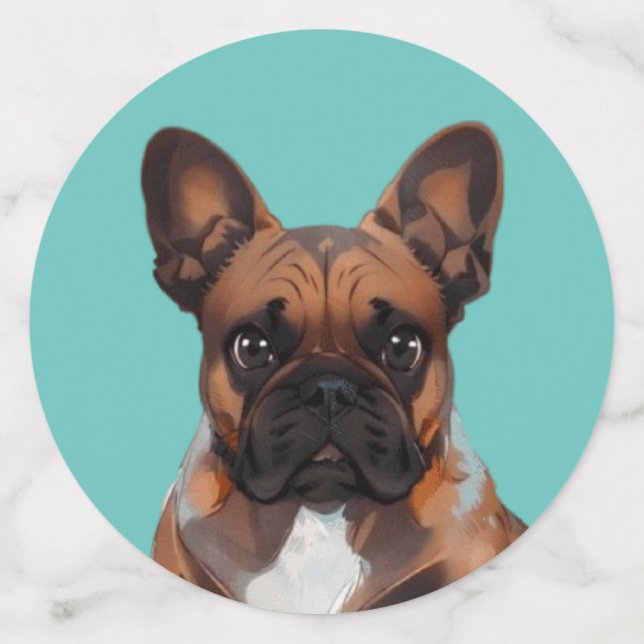 Confettis Bouledogue français cartoon (Grand recto)