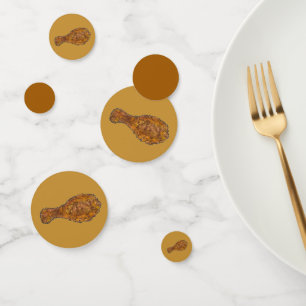 Confettis Briser une jambe de poulet frit de batte de l'âme