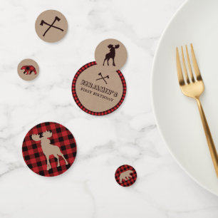 Confettis Buffalo rustique Plaid Lumberjack thème d'annivers