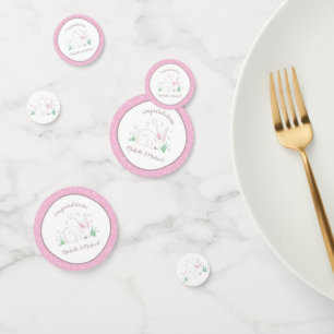 Confettis Bunny Baby shower Spring Rose Girl