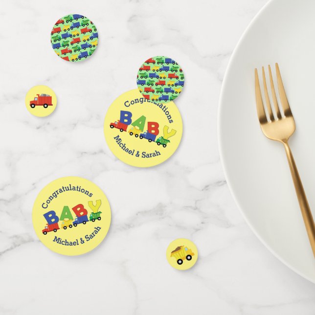 Confettis Camions Boy Baby shower Construction Cute (Groupe)
