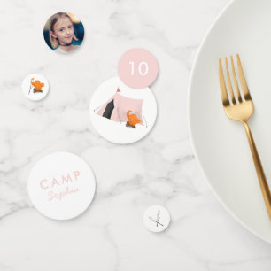 Confettis Camping Anniversaire de la fête de Pink Tent Photo