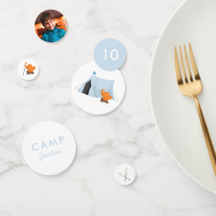 Confettis Camping Fête d'anniversaire Tente bleue Photo