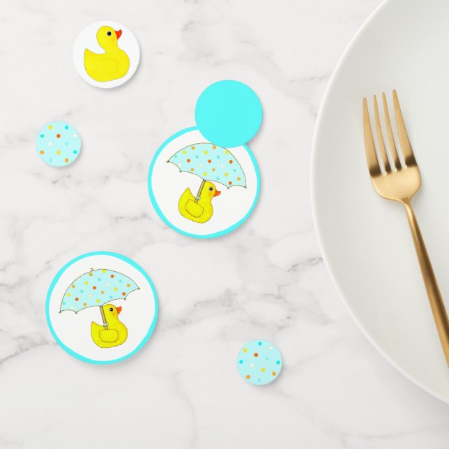 Confettis Canard en caoutchouc pour Baby Shower (Groupe)