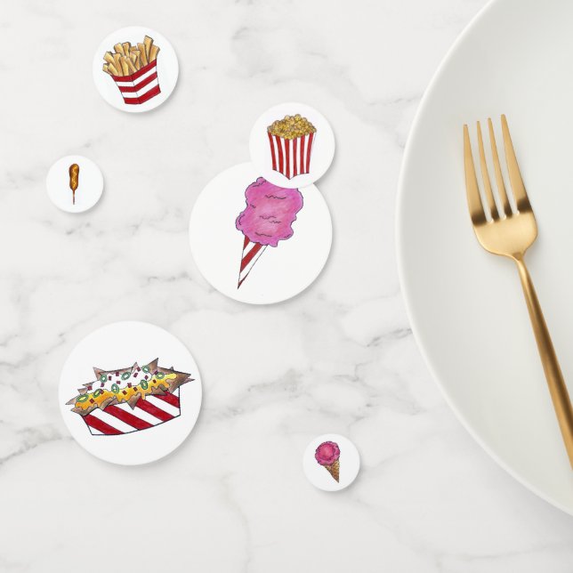 Confettis Carnival Nacho Coton Bonbon Popcorn Glace (Groupe)