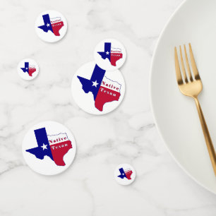 Confettis Carte du drapeau texan natif