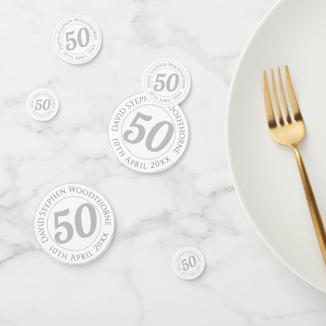 Confettis Célébration du 50e anniversaire Personnalisée (Groupe)