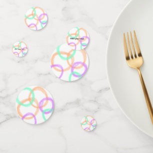 Confettis Cercles de boules colorés minimalistes simples à l