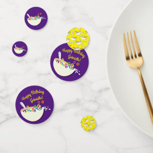 Confettis Cereal Bowl Enfants Slepover Anniversaire fête mig