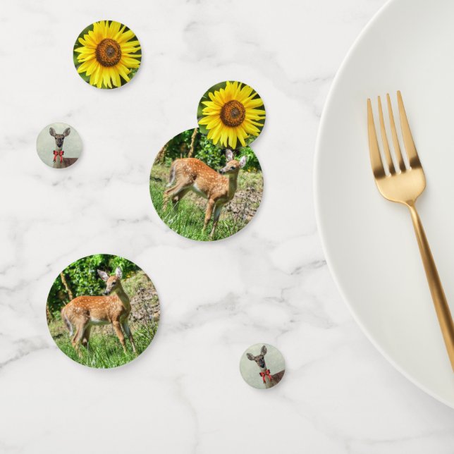 Confettis Cerf et tournesol (Groupe)