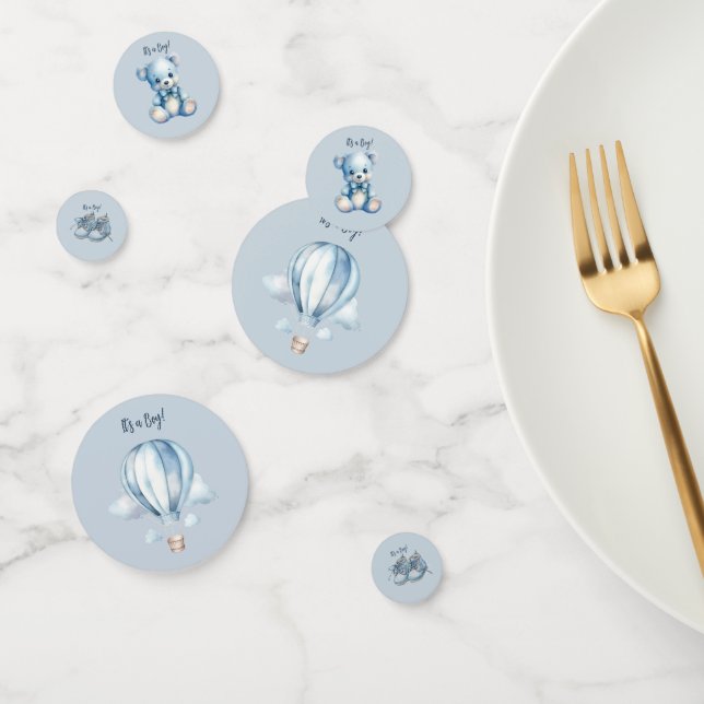 Confettis C'est un garçon ! Baby Boy Teddy Bear Balloon (Groupe)