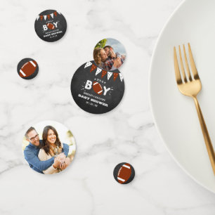 Confettis C'est un garçon ! Football Baby shower à thème pho