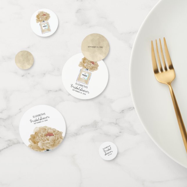 Confettis Champagne Pivoines et Parfum Floral Baby Shower (Groupe)