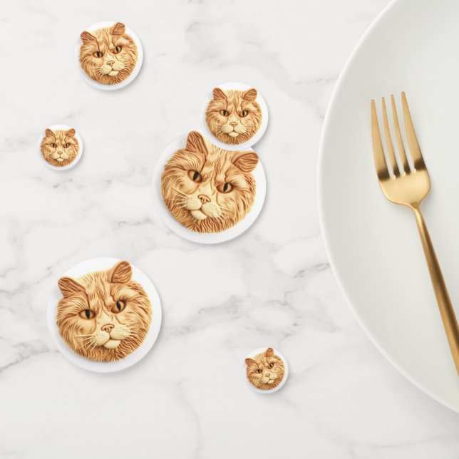 Confettis Chat Maine Coon Inspiré 3D (Groupe)