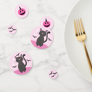 Confettis Chat noir Halloween Chauve-Souris Citrouille Étoil