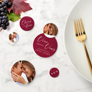 Confettis Chic Vino Before Vows Bourgogne Photo Initiales 