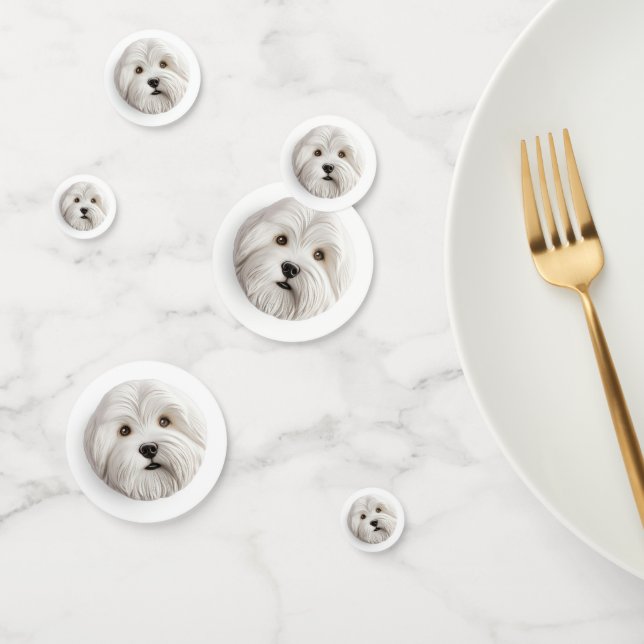 Confettis Chien Coton De Tulear Inspiré 3D (Groupe)