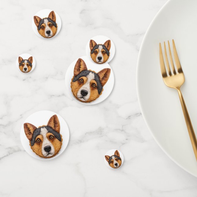 Confettis Chien de berger australien 3D Inspiré (Groupe)
