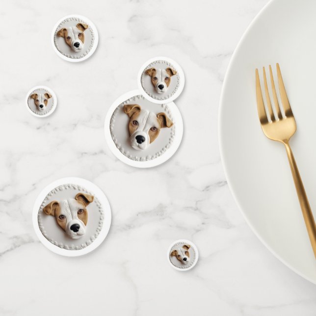 Confettis Chien Jack Russell Inspiré 3D  (Groupe)