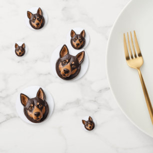 Confettis Chien Kelpie Australien Inspiré de la 3D