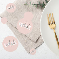 Citation moderne Pastel Pink Inhale Exhale