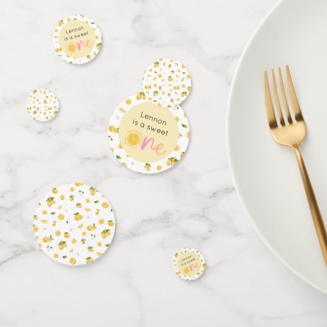 Confettis Citron sucré un anniversaire (Groupe)