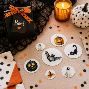 Confettis Citrouilles mignonnes Halloween Chauves-souris Fan