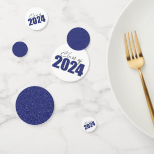 Confettis Classe de Parties scintillant bleu marine de 2024