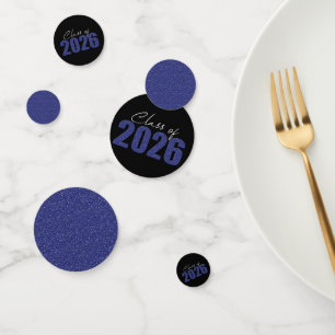 Confettis Classe de Parties scintillant bleu marine de 2026