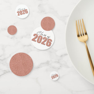 Confettis Classe de Parties scintillant or rose de 2026