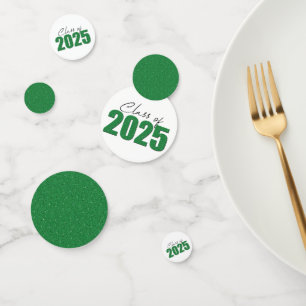 Confettis Classe de Parties scintillant verte de 2025