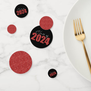 Confettis Classe Parties scintillant rouge de 2024