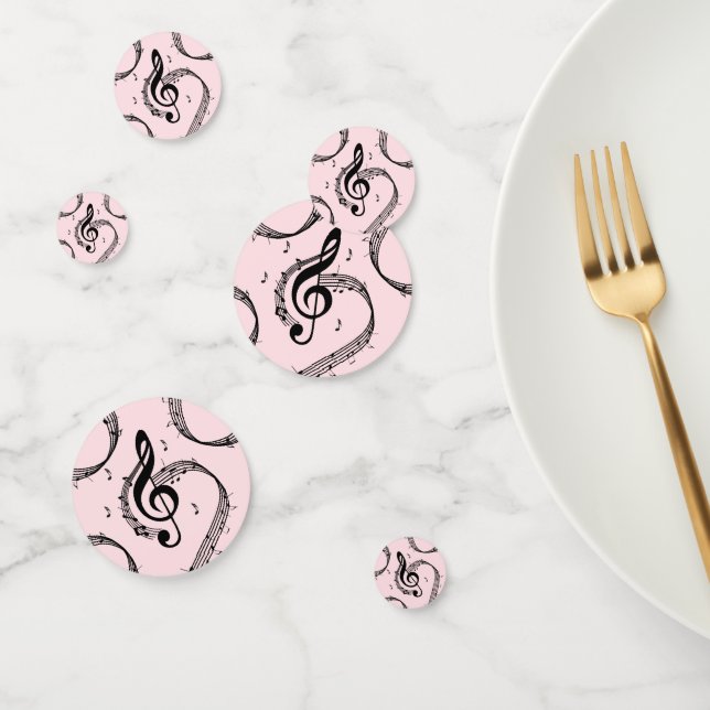 Confettis Climacic G Clef Music Rose (Groupe)